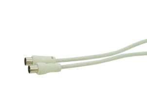 Profile coax kabel F-connector M>coax M 1,5m wit